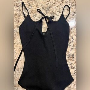 Lulu's Black Knit Bodysuit